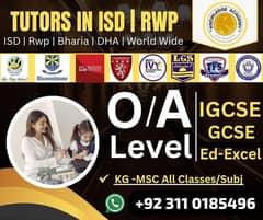 Home Tutor,Online Tutor,Home Tution,O/A level, IGCSE,Math,Eng,Kg,Bio