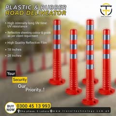 TRAFFIC DELINEATOR DEVIDER BARRIER CONES WITH REFLECTIVE
