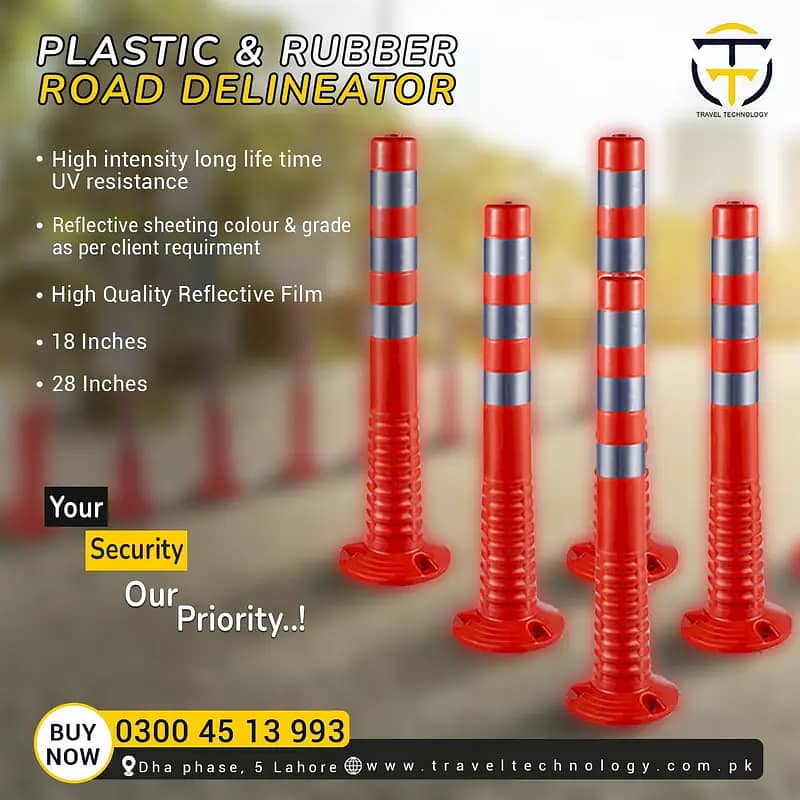 TRAFFIC DELINEATOR DEVIDER BARRIER CONES WITH REFLECTIVE 0