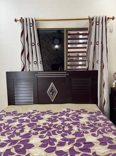 king size bed with dressing