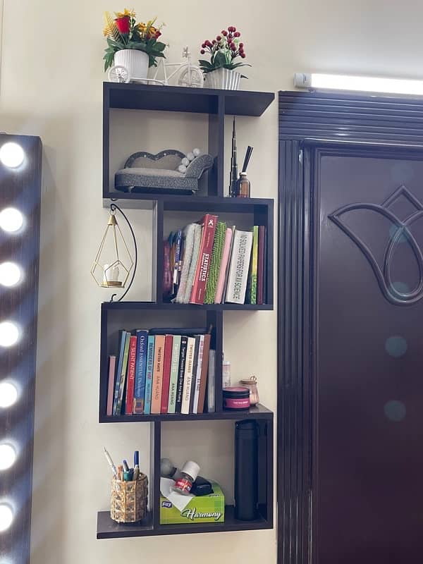 mirror with led lights and shelf 2