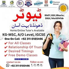 Home Tutor, Online Tutor, Home tution,O/A level, IGCSE,Kg,English,Math