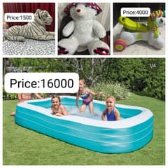 Intex Swim Center Family Pool  10 feet|Soft Toys|Unicorn Car