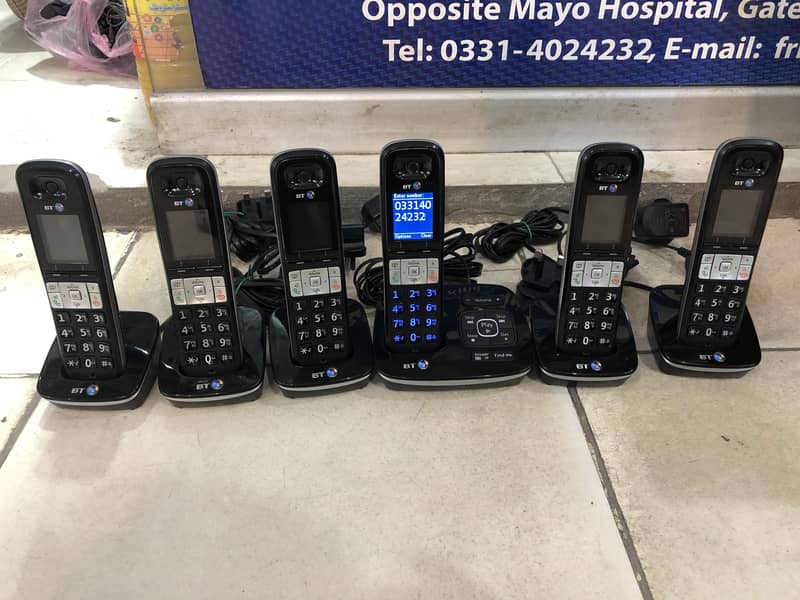 BT Color Handset 6 set PTCL cordless phone Intercom 0