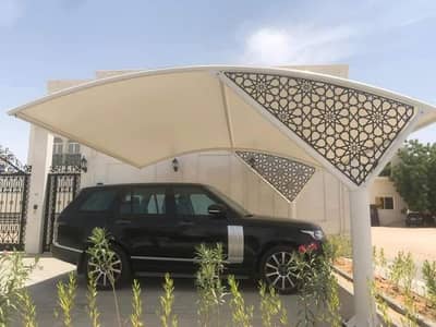 Commercial parking shade, Pvc tensile shade in Pakistam, Car porch