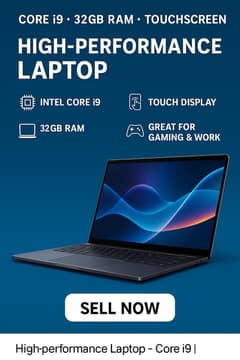 Core i9 laptop - 32 GB RAM | Touchscreen| ideal for gaming & editing.