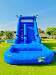 water slide kids and jumping castle for rent 03261619960