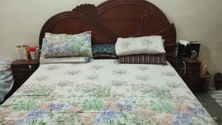 King Size Bed for Sale (6 x 6.5) & Dressing along with 02 Side Tables