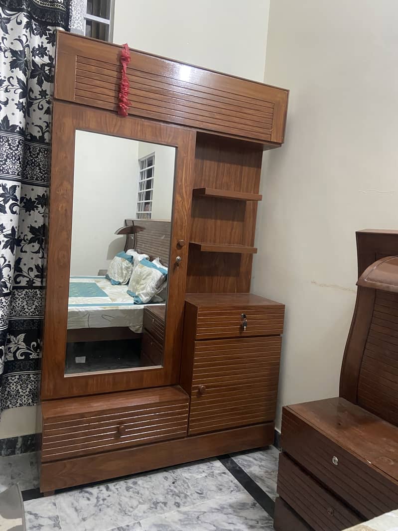 King Bed set with dressing table and side tables without  mattress 0