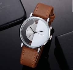 Men's leather watch