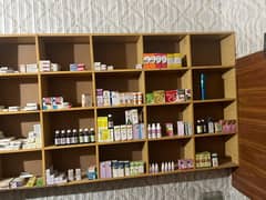 Wooden Racks and Counter