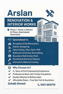 "Renovate Your Home with Arslan – Quality You Can Trust!"