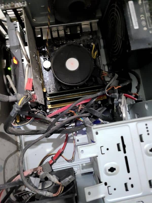Complete computer setup with all cables 2
