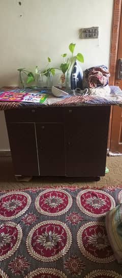 wooden cupboards