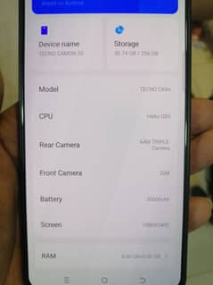 Tecno Camon 20, condition 10/10
