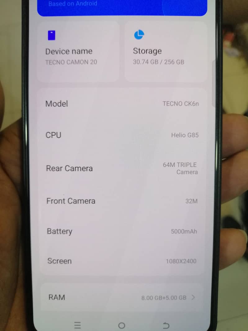 Tecno Camon 20, condition 10/10 0