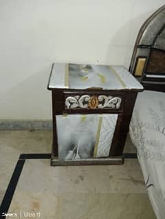 old style wooden bed