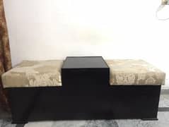 2 Seater setti sofa with table in mid