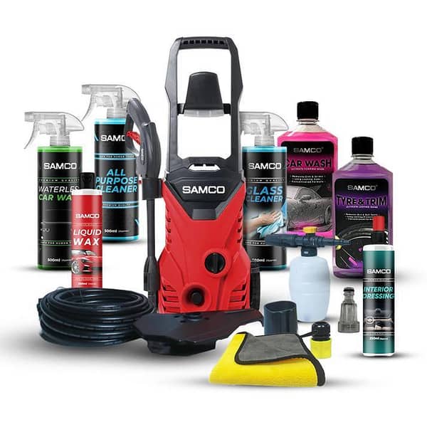 Samco 1600 Watts High Pressure Washer (130 Bar) with 8-in-1 Cleaning Kit