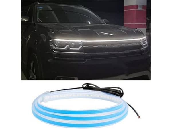 Car LED Hood Daytime Running Waterproof Flexible Light - White