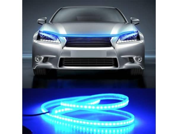Blue Flexible Waterproof LED Hood Light for Daytime Running on Cars