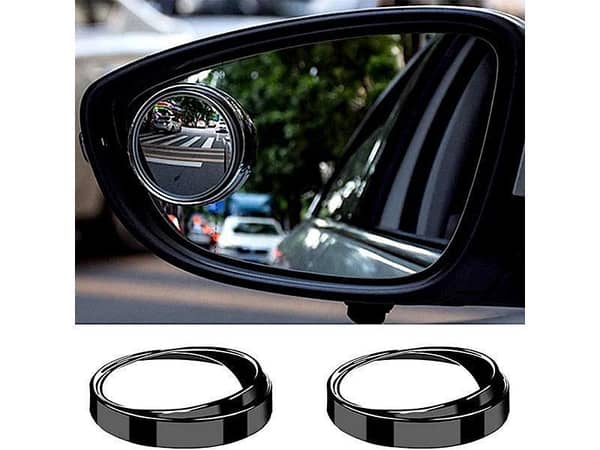 2-Piece Blindspot Convex Rearview Mirrors for Enhanced Visibility