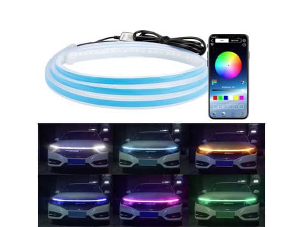 Car LED Multi Color Hood Waterproof Flexible Light - App Control