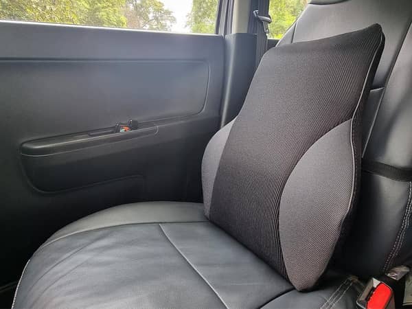 Car Seat Back Rest Long Cushion Black 1 Pc