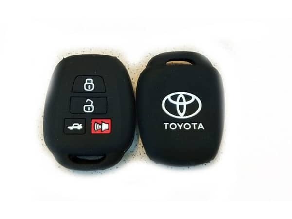 Soft Silicone Key Cover for 2014-2016 Toyota Corolla - Black