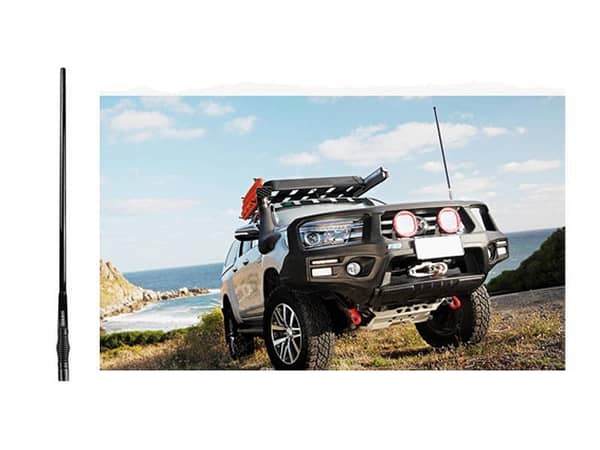 Universal 5 Ft Black Front Pole Antenna for 4x4 Off-Road Vehicles - Latest Style
