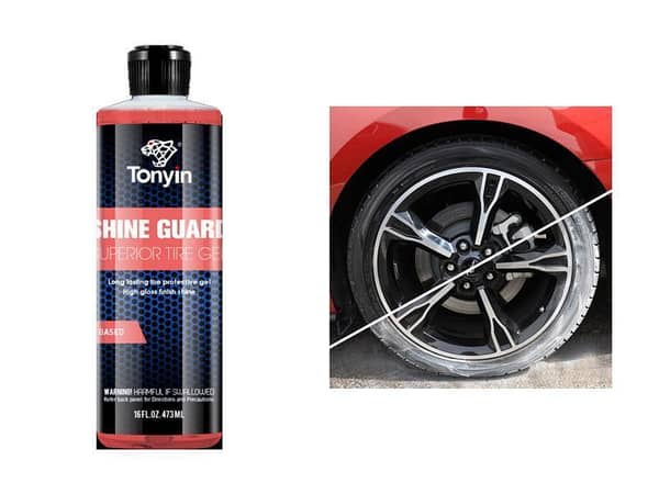 Tonyin Car Care Tire Shine Guard Gel - 473ml Tire Protection and Gloss Enhancer
