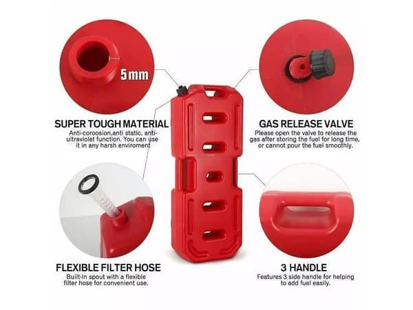 4X4 Long Haul Plastic  Jerry Can & Recovery Board Fuel Holder 20-Liter