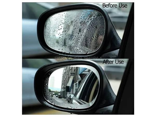 Car Rearview Mirror Rainproof Anti-fog Protective Anti-Glare Waterproof Membrane 2Pcs