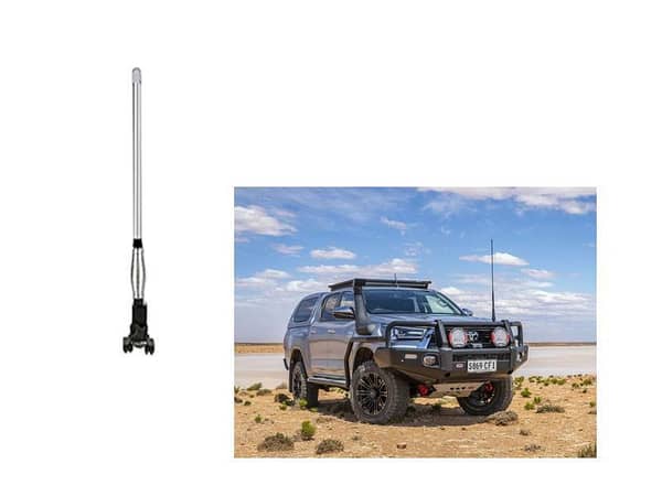 Universal 3 Ft Black Front Antenna for Off-Road 4x4 Cars - Pole Antenna