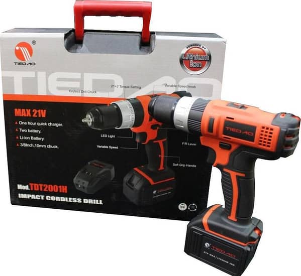 TIEDAO 21V SCREW DRIVER & DRILL TDT2001H 100%COPPER