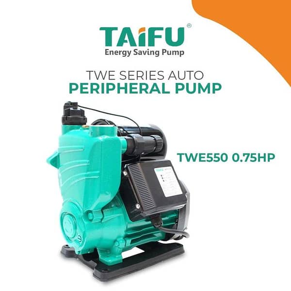 TAIFU TWE SERIES AUTO PERIPHERAL PUMP - TWE550 - 0.75HP - 100% COPPER WINDING -TOP QUALITY