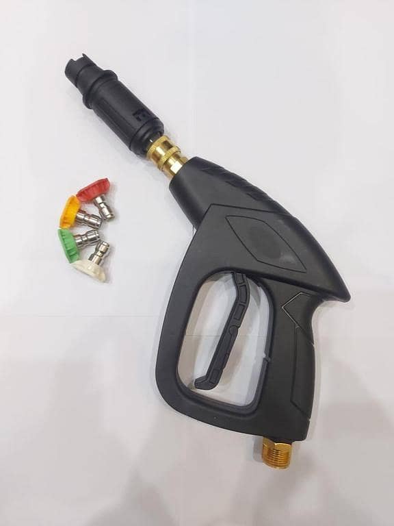 Dera-Compatible Short Gun for Pressure Washers with M22 Connector and 1/4 Quick Connect - Includes 4 Spray Nozzles