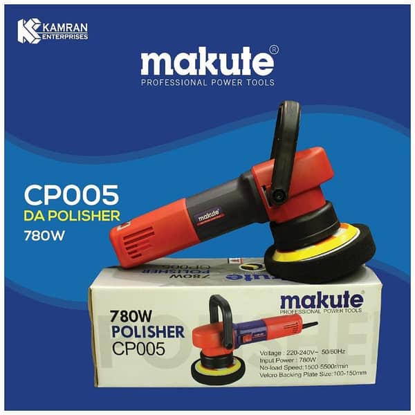 MAKUTE CP005 DA POLISHER WITH 3 PADS - 780WATTS - 100% COPPER