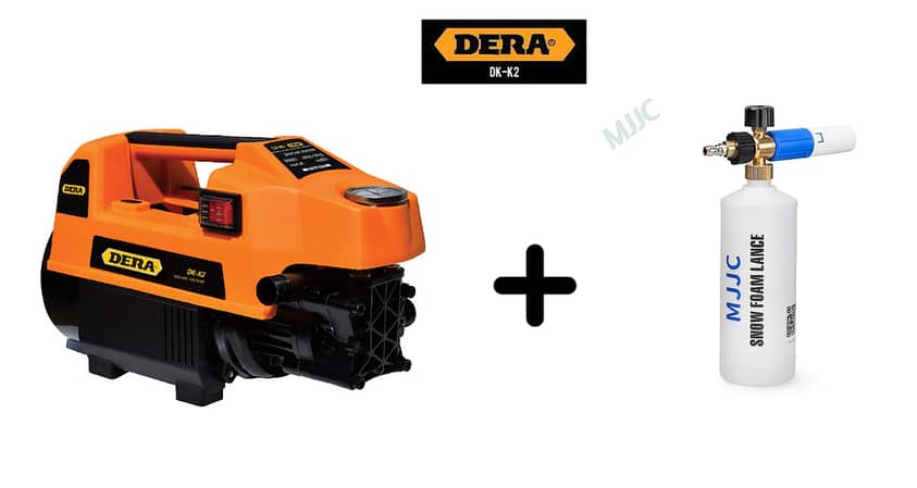 DERA DK-K2 Pressure Washer - 150 Bar with MJJC Foam Cannon S - 100% Copper Construction
