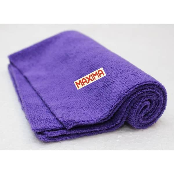 Maxima Microfiber Purple Soft Towel Double Side | Glass Cleaner | Car Towel | Edgeless Towel 40cm x 40cm