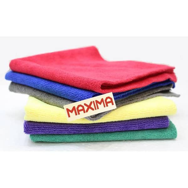 Maxima Microfiber Bundle Soft Towel Double Side 6 Pcs | Glass Cleaner | Car Towel | Edgeless Towel