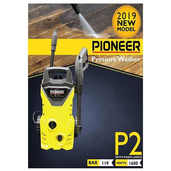 PIONEER P2 Pressure Washer - 110 Bar with Foam Lance and 100% Copper Construction