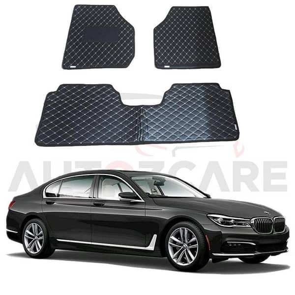 BMW 7 Series 7D Floor Mats (Flat Style) - Set of 5 for Model Years 2016-2022