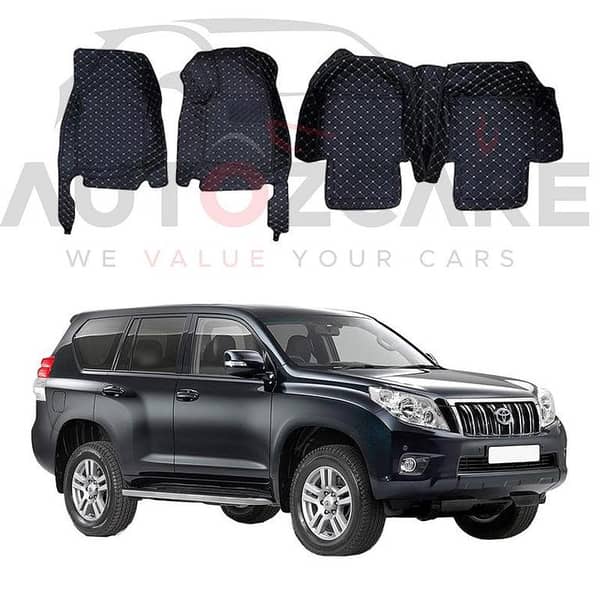 Toyota Prado FJ150 \ FJ160 7D Floor Mat ( Flat Style ) 4PCS - Model 2009-2025