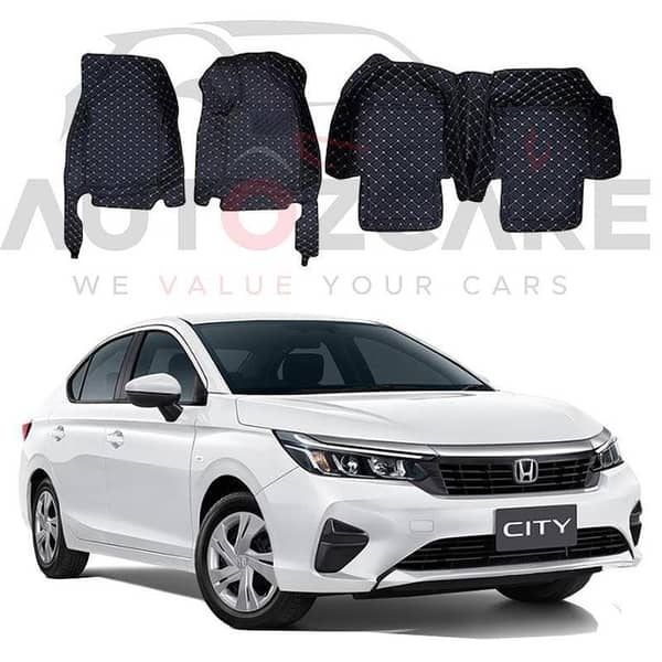 Honda City 7D Floor Mat ( Flat Style ) 3PCS - Model 2022-2025