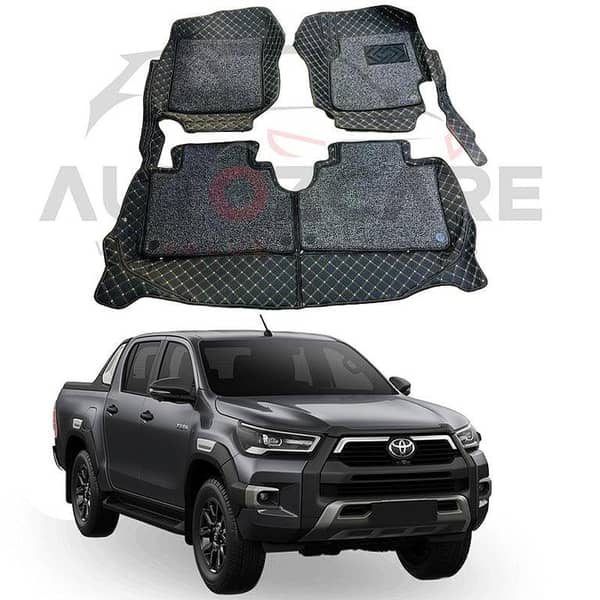 Toyota Hilux Vigo / Revo / Rocco 9D Custom Floor Mat - Model 2016-2025