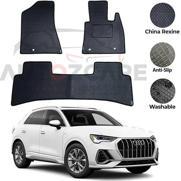 Audi Q3 China Rexine Floor Mat 3PCS - Model 2019-2025