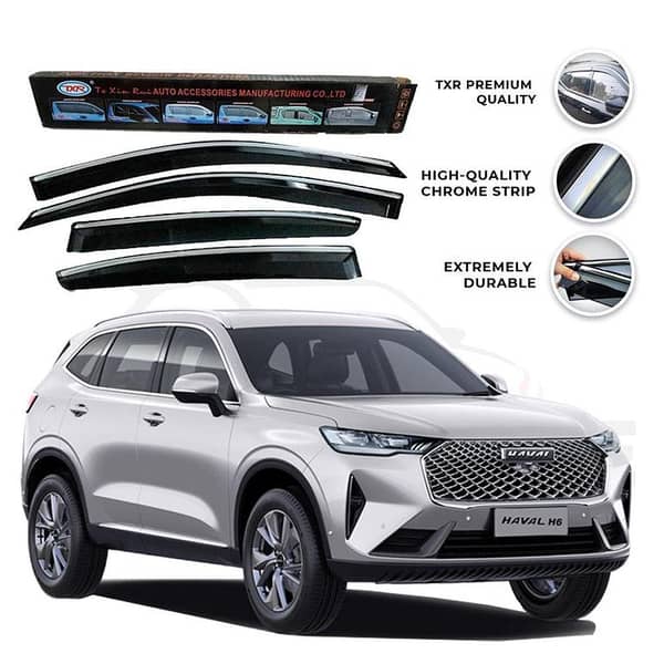 Haval H6 TXR Sun Visor with Chrome Finish for 2021-2025 Models