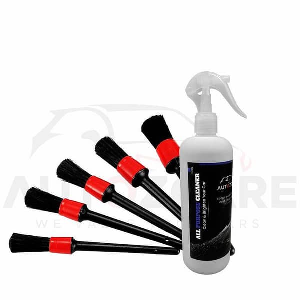 AutozCare 2-Piece Set of All Purpose Cleaner and Detailing Brushes