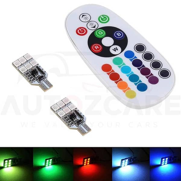 Car LED Interior Light Bulbs | LED Interior Dome Map 16 Color Light Bulbs + Remote Control